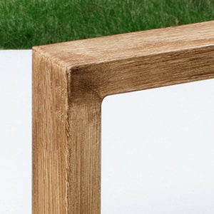 Set Of 2 Patio Chairs, Hand-Made Drawstring Outdoor Dining Chairs Waterproof With Cushion, Metal Chairs For Patio, Deck, Garden, Yard - Wood Grain_maomaolike.com